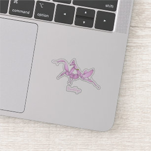 Pegatina Ilustracion personalizado de mantis orquídea