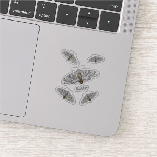Pegatina Ilustracion personalizado de mariposa leopardo gig