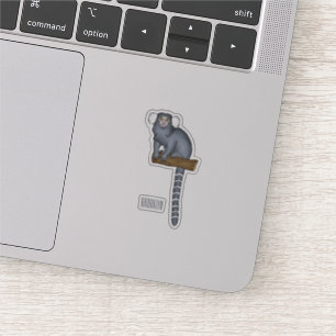 Pegatina Ilustracion personalizado de marmoset común