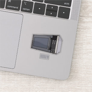 Pegatina Ilustracion personalizado de microondas