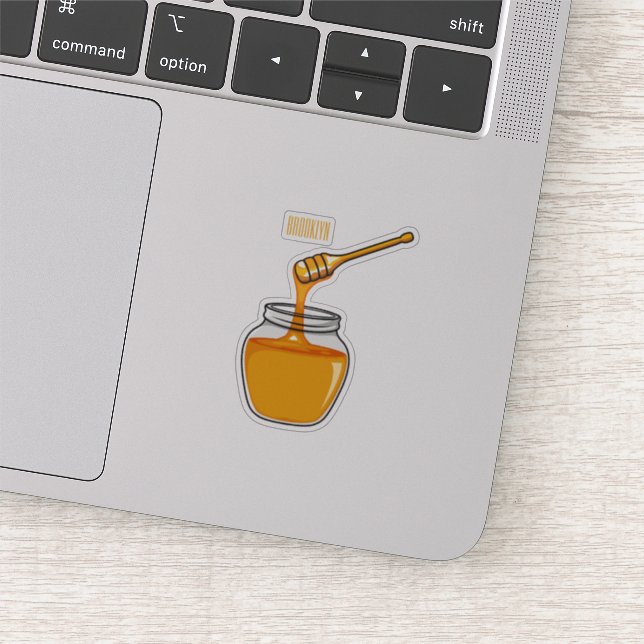 Pegatina Ilustracion personalizado de miel (Detalle)