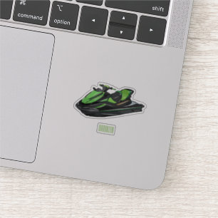 Pegatina Ilustracion personalizado de moto acuática