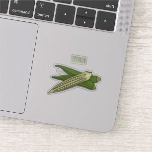Pegatina Ilustracion personalizado de Okra
