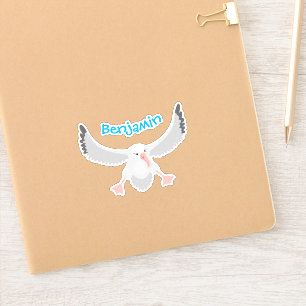 Pegatina Ilustracion personalizado de pájaro de albatross