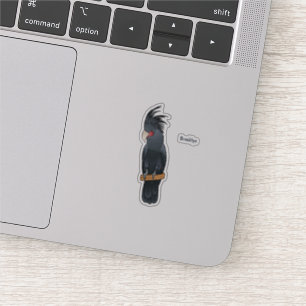 Pegatina Ilustracion personalizado de pájaro de la cacatúa