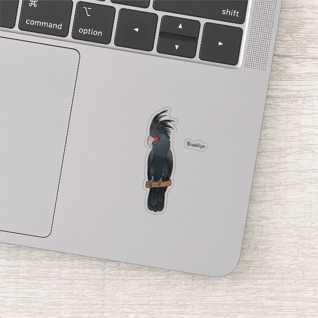 Pegatina Ilustracion personalizado de pájaro de la cacatúa  (Detalle)