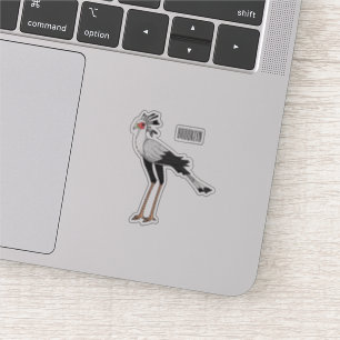 Pegatina Ilustracion personalizado de pájaro de Secretario