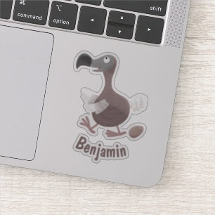 Pegatina Ilustracion personalizado de pájaro dodo gracioso