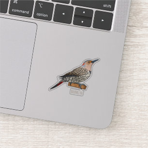 Pegatina Ilustracion personalizado de pájaro parpadeante de
