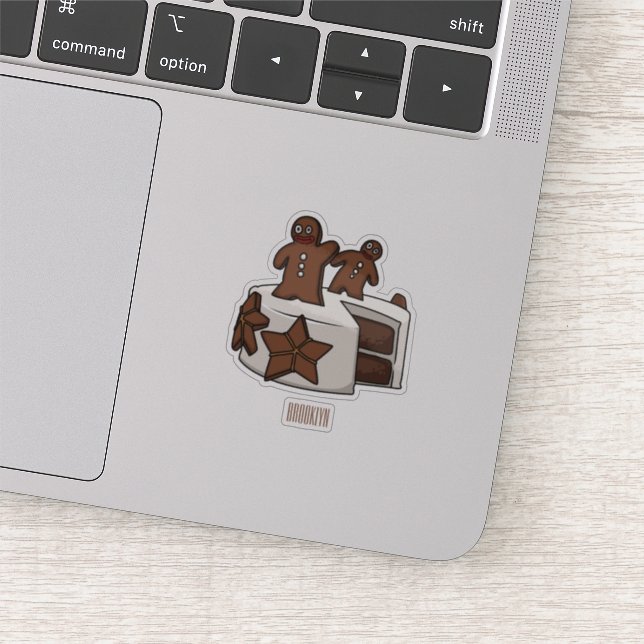 Pegatina Ilustracion personalizado de pastel de pan de jeng (Detalle)