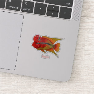Pegatina Ilustracion personalizado de peces cíclicos de cue