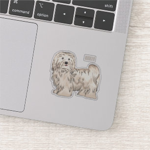 Pegatina Ilustracion personalizado de perro de La Habana