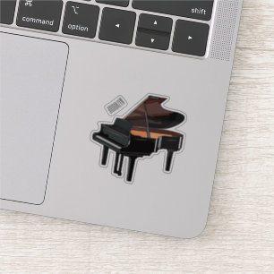 Pegatina Ilustracion personalizado de piano