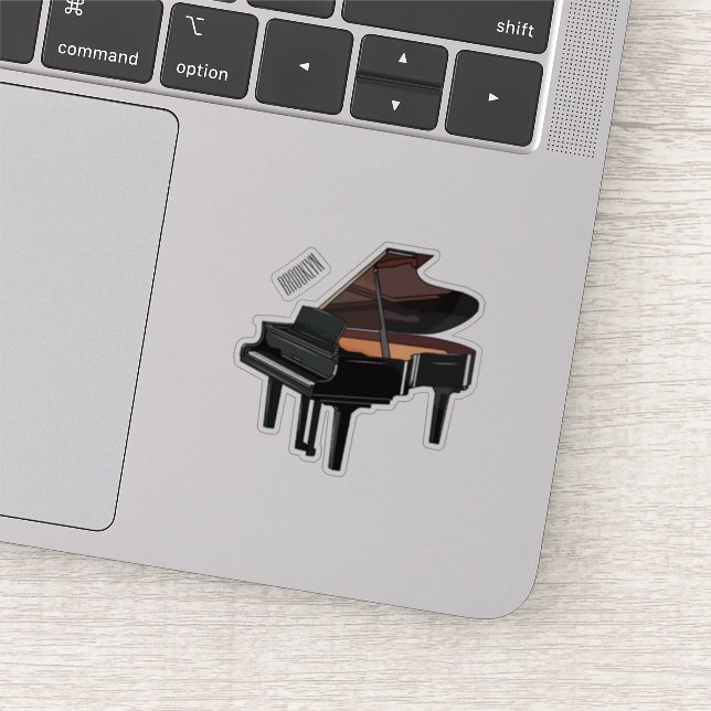 Pegatina Ilustracion personalizado de piano (Detalle)