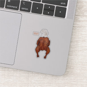 Pegatina Ilustracion personalizado de pollo asado