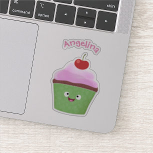 Pegatina Ilustracion personalizado de quequitos alegres