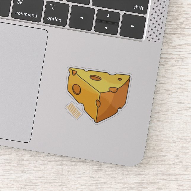 Pegatina Ilustracion personalizado de queso (Detalle)