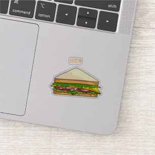 Pegatina Ilustracion personalizado de sándwich
