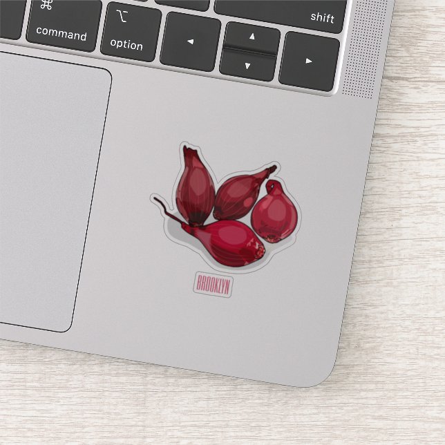 Pegatina Ilustracion personalizado de Shallot (Detalle)