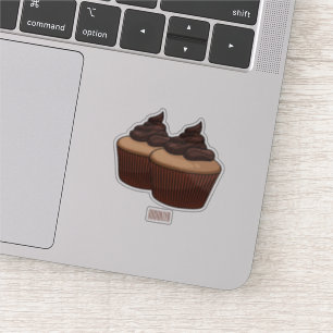 Pegatina Ilustracion personalizado de tarta