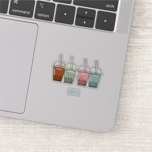Pegatina Ilustracion personalizado de té de burbujas