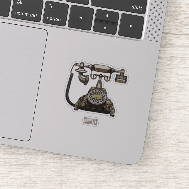 Pegatina Ilustracion personalizado de teléfono (Detalle)