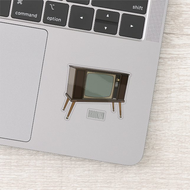 Pegatina Ilustracion personalizado de televisión (Detalle)