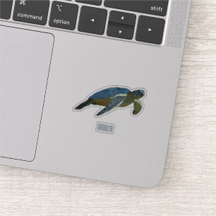 Pegatina Ilustracion personalizado de tortugas marinas
