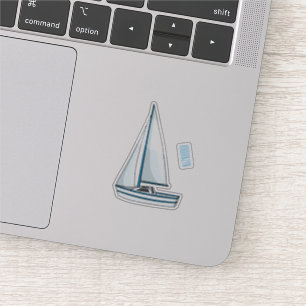 Pegatina Ilustracion personalizado de velero