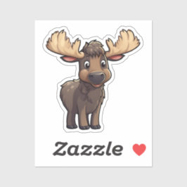 Pegatina ilustracion personalizado de venado