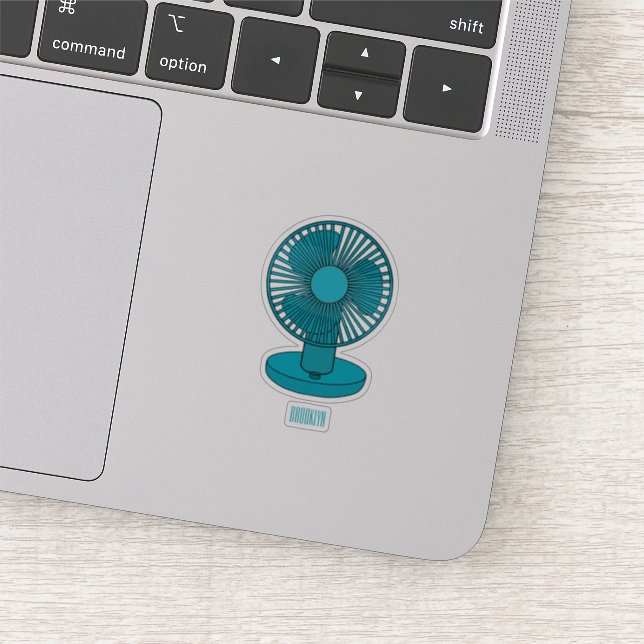 Pegatina Ilustracion personalizado de ventilador (Detalle)
