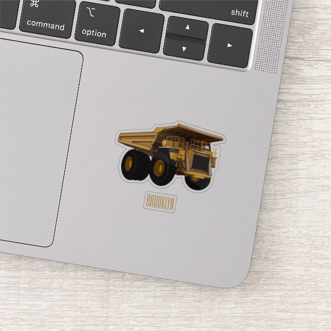 Pegatina Ilustracion personalizado del camión de altura (Detalle)