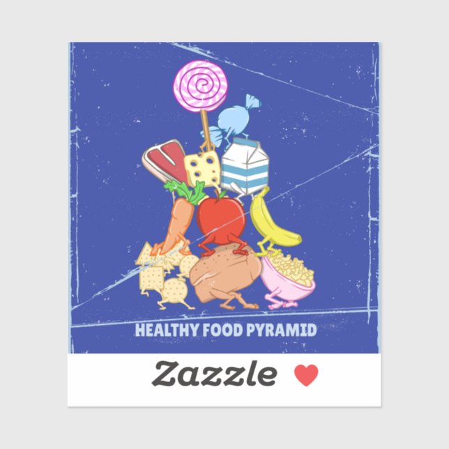 Pegatina Ilustracion personalizado divertido de la pirámide (Hoja)