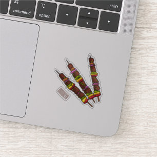 Pegatina Ilustracion personalizado kebab o kabob
