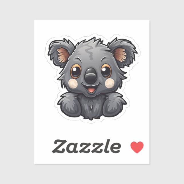 Pegatina ilustracion personalizado koala (Hoja)