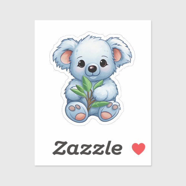 Pegatina ilustracion personalizado koala (Hoja)