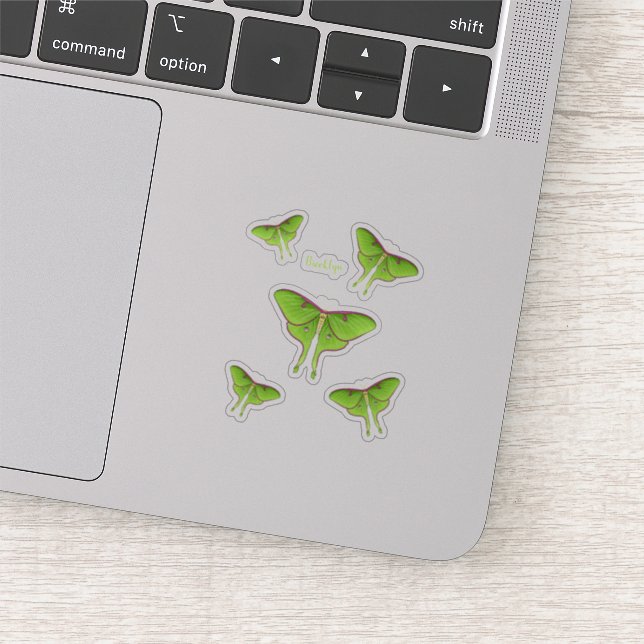 Pegatina Ilustracion personalizado Luna Moth (Detalle)