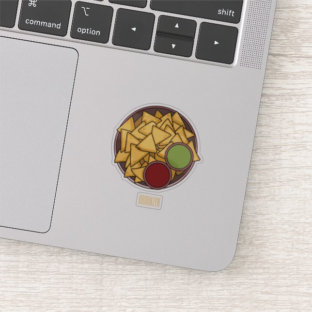 Pegatina Ilustracion personalizado Nachos (Detalle)