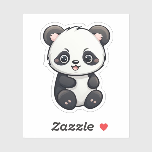 Pegatina ilustracion personalizado panda (Hoja)