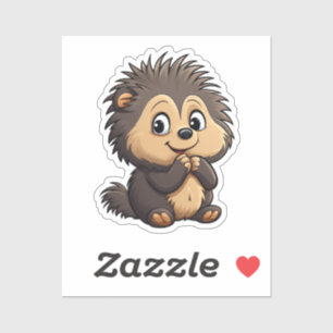Pegatina ilustracion personalizado porcupine