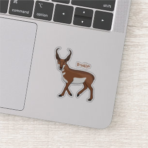 Pegatina Ilustracion personalizado Pronghorn