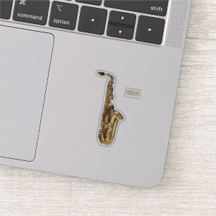 Pegatina Ilustracion personalizado saxofón