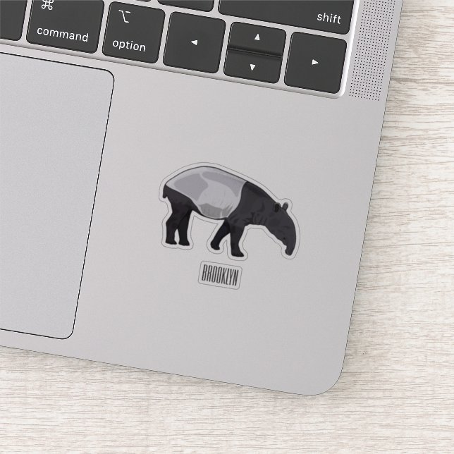 Pegatina Ilustracion personalizado Tapir (Detalle)