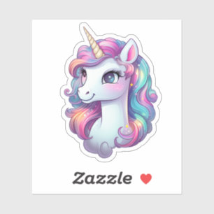 Pegatina ilustracion personalizado unicornio