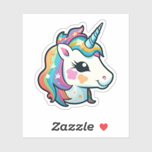 Pegatina ilustracion personalizado unicornio