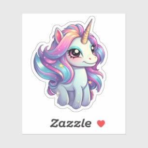 Pegatina ilustracion personalizado unicornio