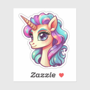 Pegatina ilustracion personalizado unicornio