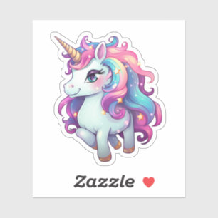 Pegatina ilustracion personalizado unicornio