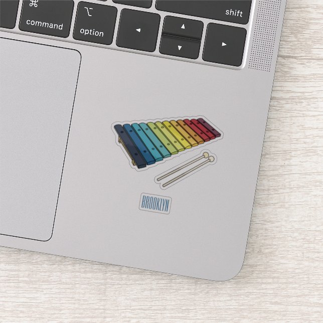 Pegatina Ilustracion personalizado xilófono (Detalle)