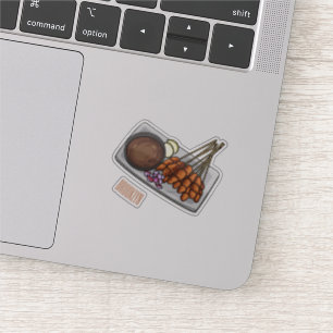Pegatina Ilustracion Satay personalizado